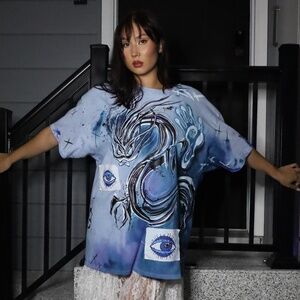Blue Dragon Trippy Tee